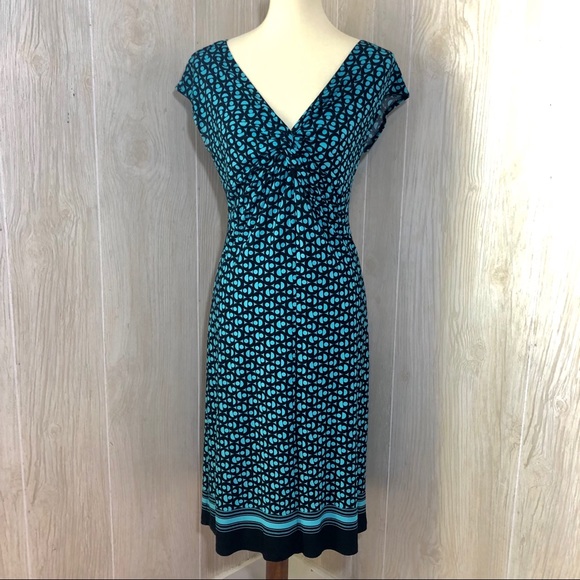 London Times Dresses & Skirts - London Times Blue & Black Maxi Dress Size 12